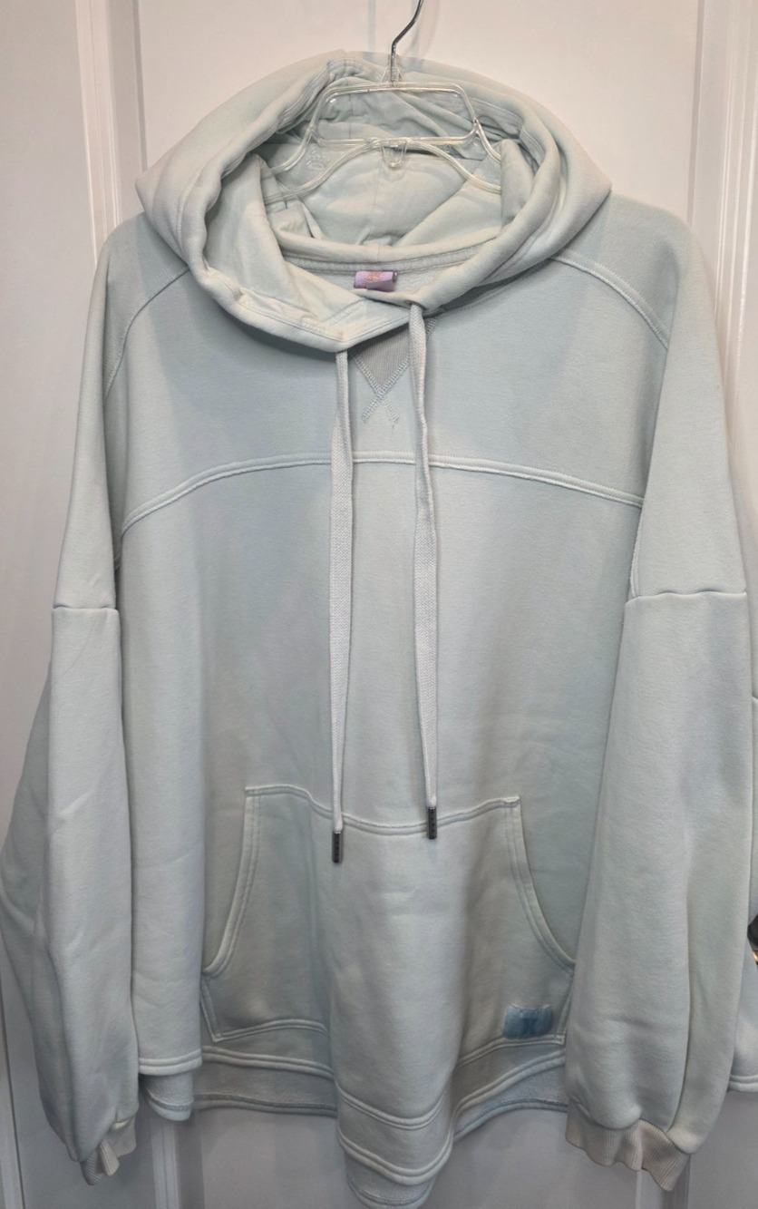 Savage Fenty Pullover Hoodie Women's XL Light Blue Oversized Cotton Blend Casual